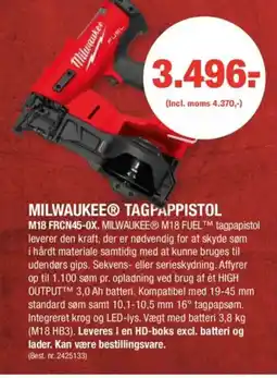 Stark MILWAUKEEⓇ TAGPAPPISTOL tilbud