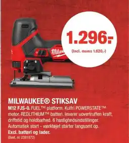 Stark MILWAUKEEⓇ STIKSAV tilbud