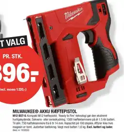 Stark MILWAUKEEⓇ AKKU HÆFTEPISTOL tilbud