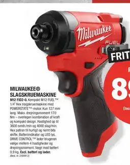 Stark MILWAUKEEⓇ SLAGSKRUEMASKINE tilbud