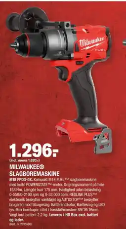 Stark MILWAUKEEⓇ SLAGBOREMASKINE tilbud