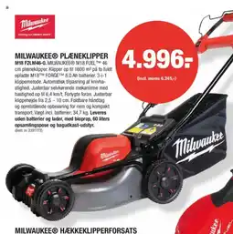 Stark MILWAUKEEⓇ PLÆNEKLIPPER tilbud