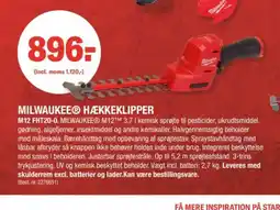 Stark MILWAUKEEⓇ HÆKKEKLIPPER tilbud