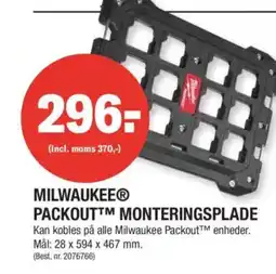 Stark MILWAUKEEⓇ PACKOUT™ MONTERINGSPLADE tilbud