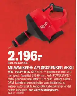 Stark MILWAUKEEⓇ AFLØBSRENSER AKKU tilbud