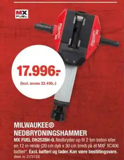 Stark MILWAUKEEⓇ NEDBRYDNINGSHAMMER tilbud
