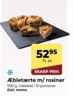Dagrofa Food Service Æbletærte m/ rosiner tilbud