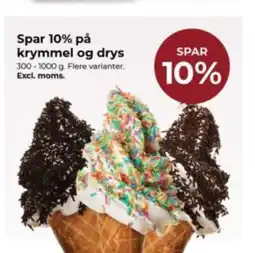 Dagrofa Food Service Spar 10% på krymmel og drys tilbud
