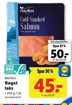 Lidl NAUTICA Røget laks tilbud