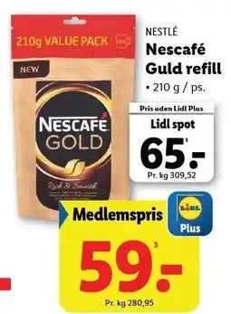 Lidl NESTLÉ Nescafé Guld refill tilbud