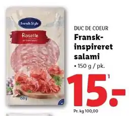 Lidl DUC DE COEUR Franskinspireret salami tilbud