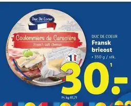 Lidl DUC DE COEUR Fransk brieost tilbud