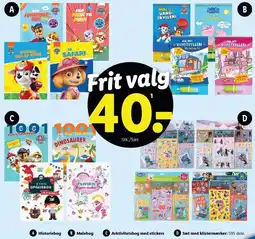 Lidl Historiebog, Malebog, Aktivitetsbog med stickers eller Sæt med klistermærker tilbud