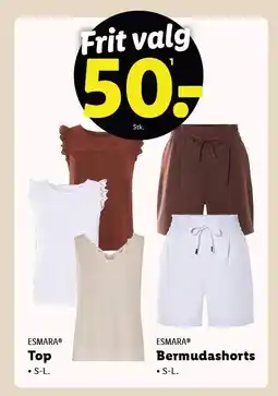 Lidl Top eller Bermudashorts tilbud
