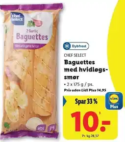 Baguettes med hvidløgssmør