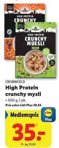 Lidl High Protein crunchy mysli tilbud