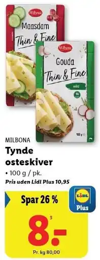 Lidl Tynde osteskiver tilbud