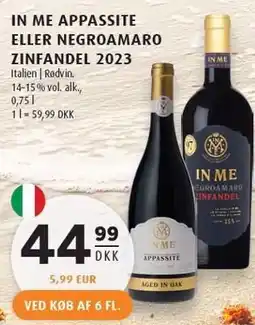 Scandinavian Park IN ME APPASSITE ELLER NEGROAMARO ZINFANDEL 2023 tilbud