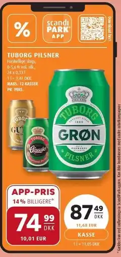 Scandinavian Park TUBORG PILSNER tilbud