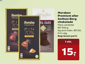 Dagli'Brugsen Marabou Premium eller Anthon Berg chokolade tilbud