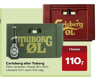 Dagli'Brugsen Carlsberg eller Tuborg tilbud
