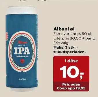 Dagli'Brugsen Albani øl tilbud