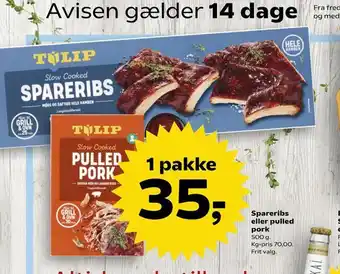 Dagli'Brugsen Spareribs eller pulled pork tilbud