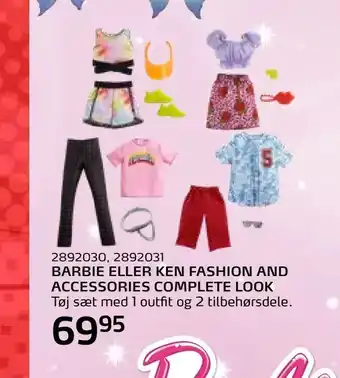 Legekæden Barbie eller ken fashion and accessories complete look tilbud