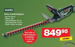 Bauhaus metabo Akku-hækkeklipper tilbud