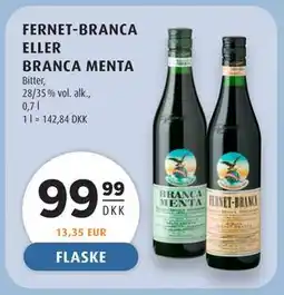 Scandinavian Park FERNET-BRANCA ELLER BRANCA MENTA tilbud