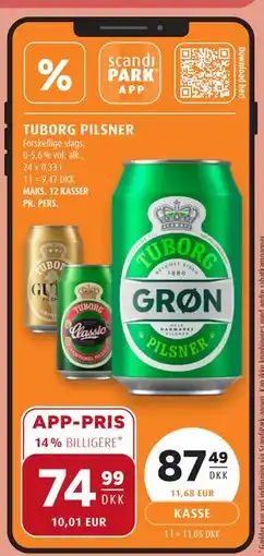 Scandinavian Park TUBORG PILSNER tilbud