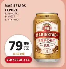 Scandinavian Park MARIESTADS EXPORT tilbud