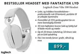 CBC Logitech Zone Vibe 100 Headset tilbud