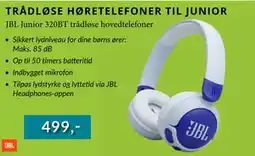CBC JBL Junior 320BT trådløse hovedtelefoner tilbud