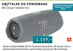 CBC JBL Charge 5 højttaler Grå tilbud