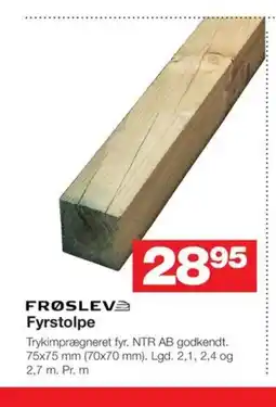 Bauhaus FRØSLEV Fyrstolpe tilbud