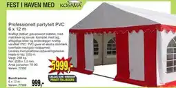 Harald Nyborg Professionelt partytelt PVC 6 x 12 m tilbud