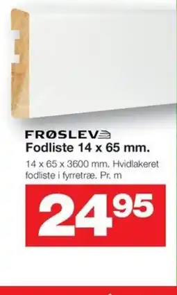 Bauhaus FRØSLEV Fodliste 14 x 65 mm. tilbud