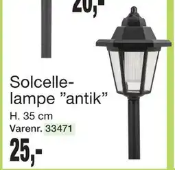 Harald Nyborg Solcellelampe ”antik” tilbud