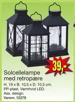 Harald Nyborg Solcellelampe med retropære tilbud