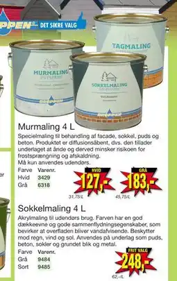 Harald Nyborg Sokkelmaling 4 L tilbud