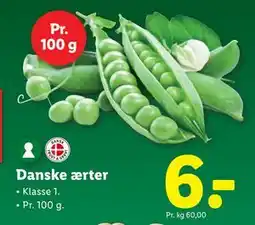Lidl Danske ærter tilbud