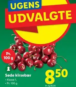 Lidl Søde kirsebær tilbud