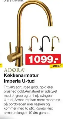 Bauhaus ADORA Køkkenarmatur Imperia U-tud tilbud