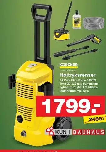 Bauhaus KÄRCHER Højtryksrenser tilbud