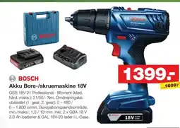 Bauhaus BOSCH Akku Bore-/skruemaskine 18V tilbud