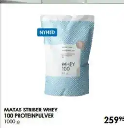 Matas MATAS STRIBER WHEY 100 PROTEINPULVER tilbud