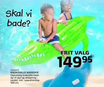 Legekæden Krokodille badedyr tilbud