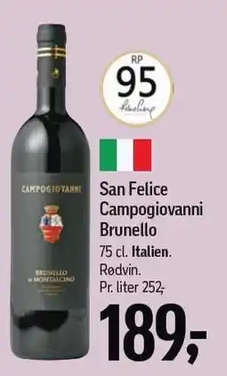 Føtex San Felice Campogiovanni Brunello tilbud