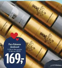 Føtex Paco Rabanne deodorant tilbud